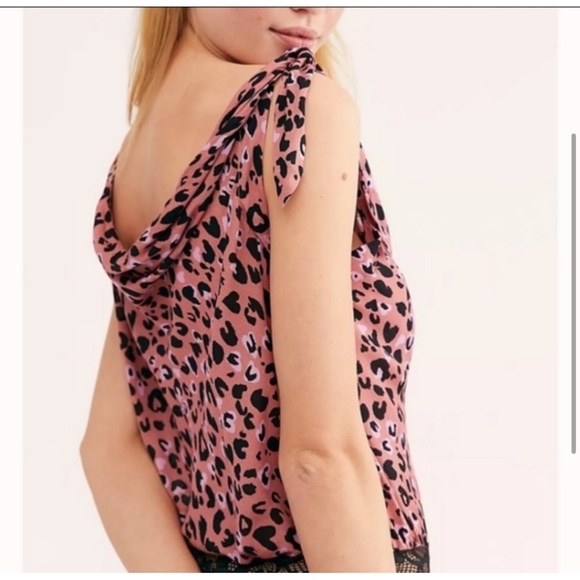 NWT Free People Intimately Bare It All Bodysuit Pink Leopard Print Size XS - Picture 5 of 6